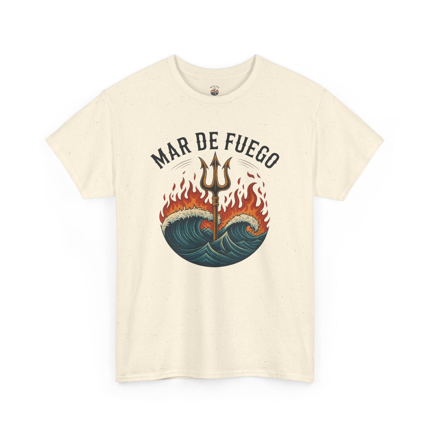Fiery Waves Cotton Tee | Graphic T-Shirt